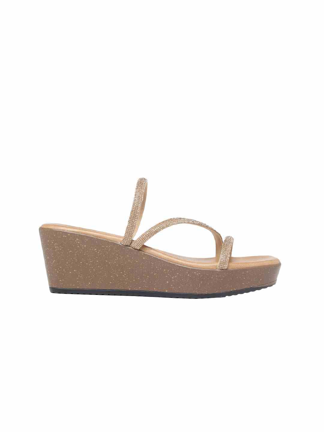 Monrow | Monrow Emma Rose Gold Wedge Heels|2
