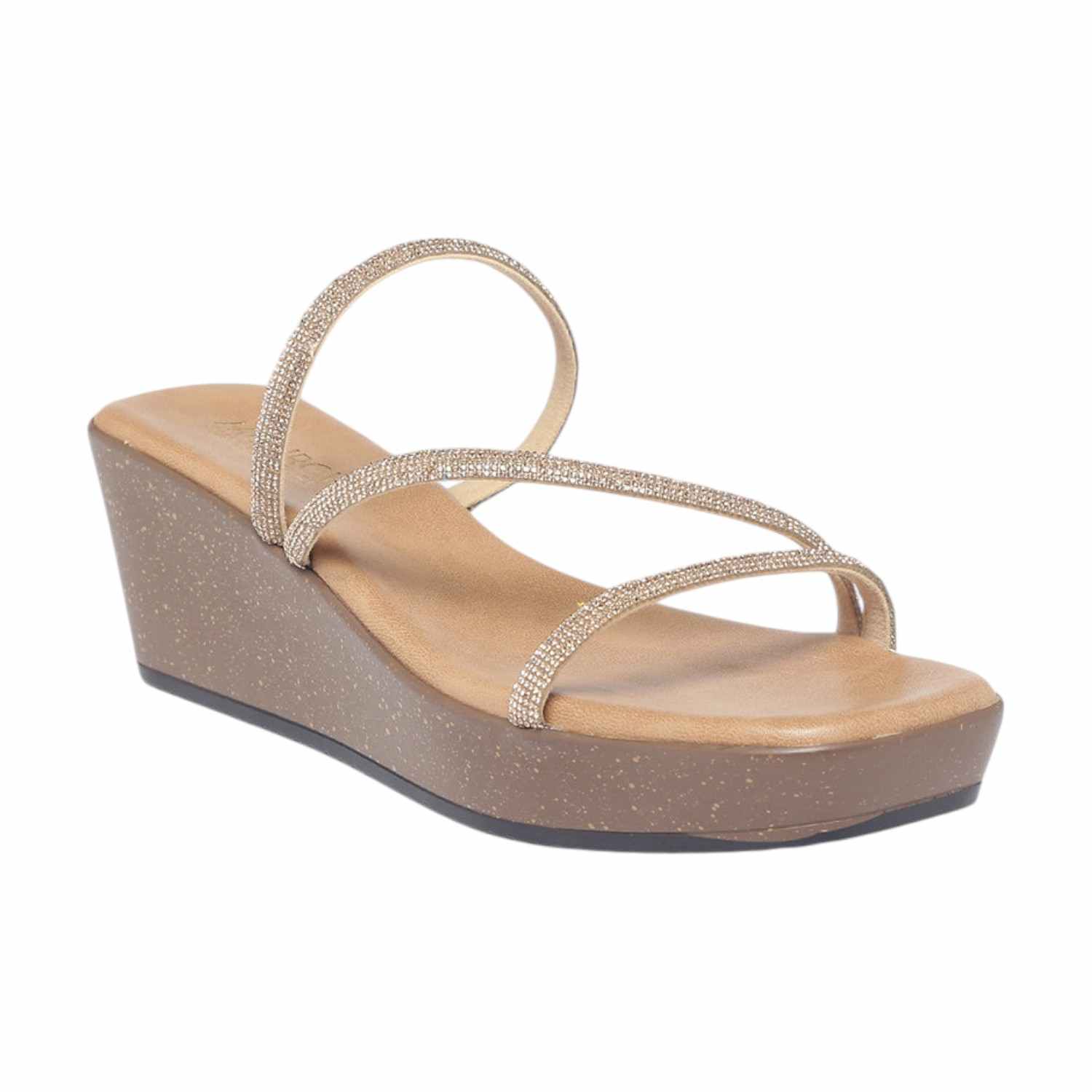 Monrow | Monrow Emma Rose Gold Wedge Heels|0