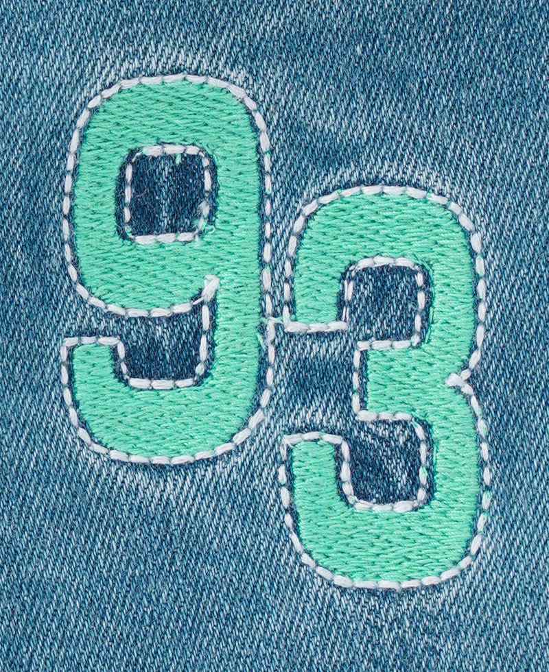 Boys’ Printed Cotton-Blend Jeans - Light Blue