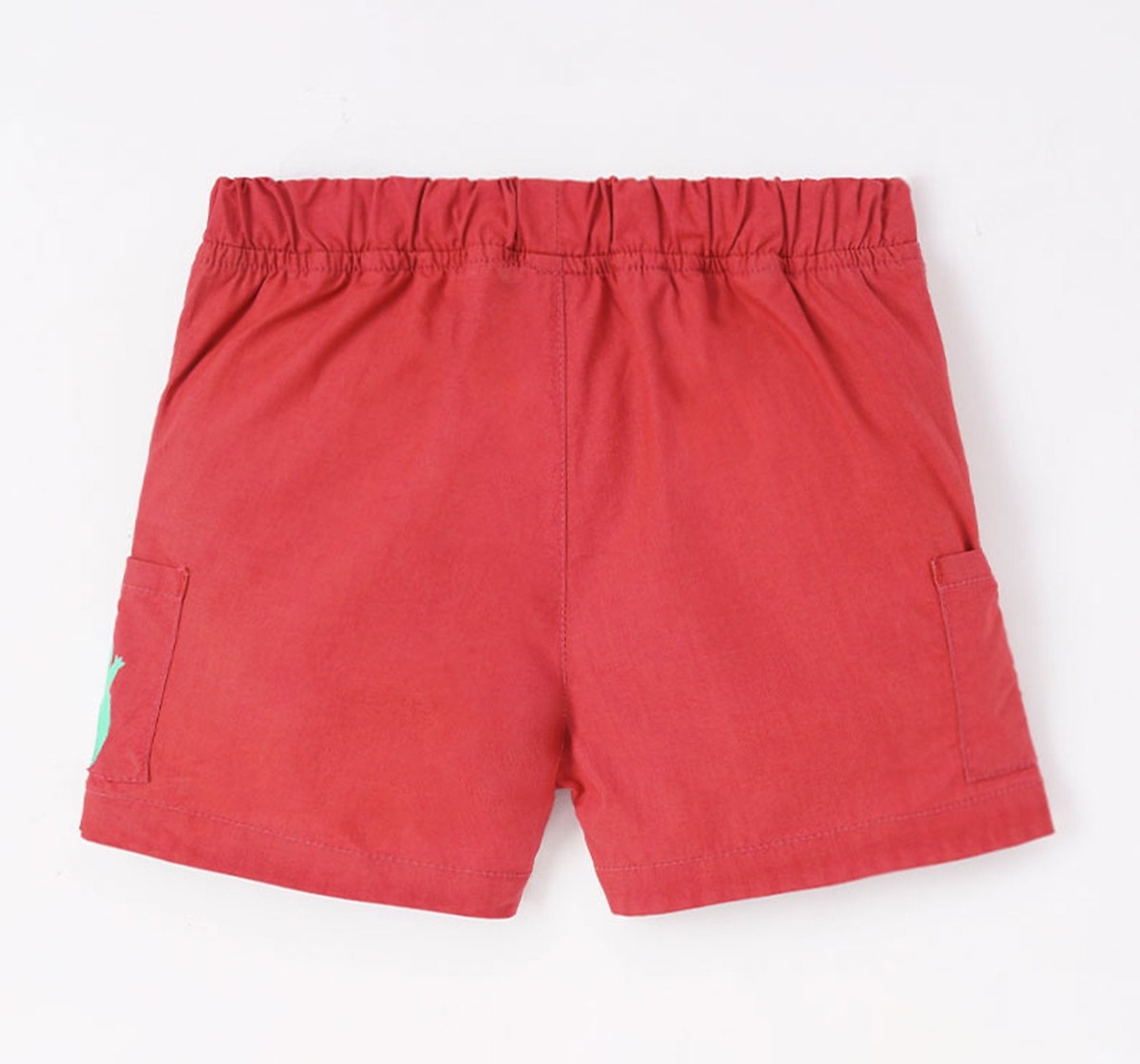 Infant Boys Printed Cotton Shorts - Red