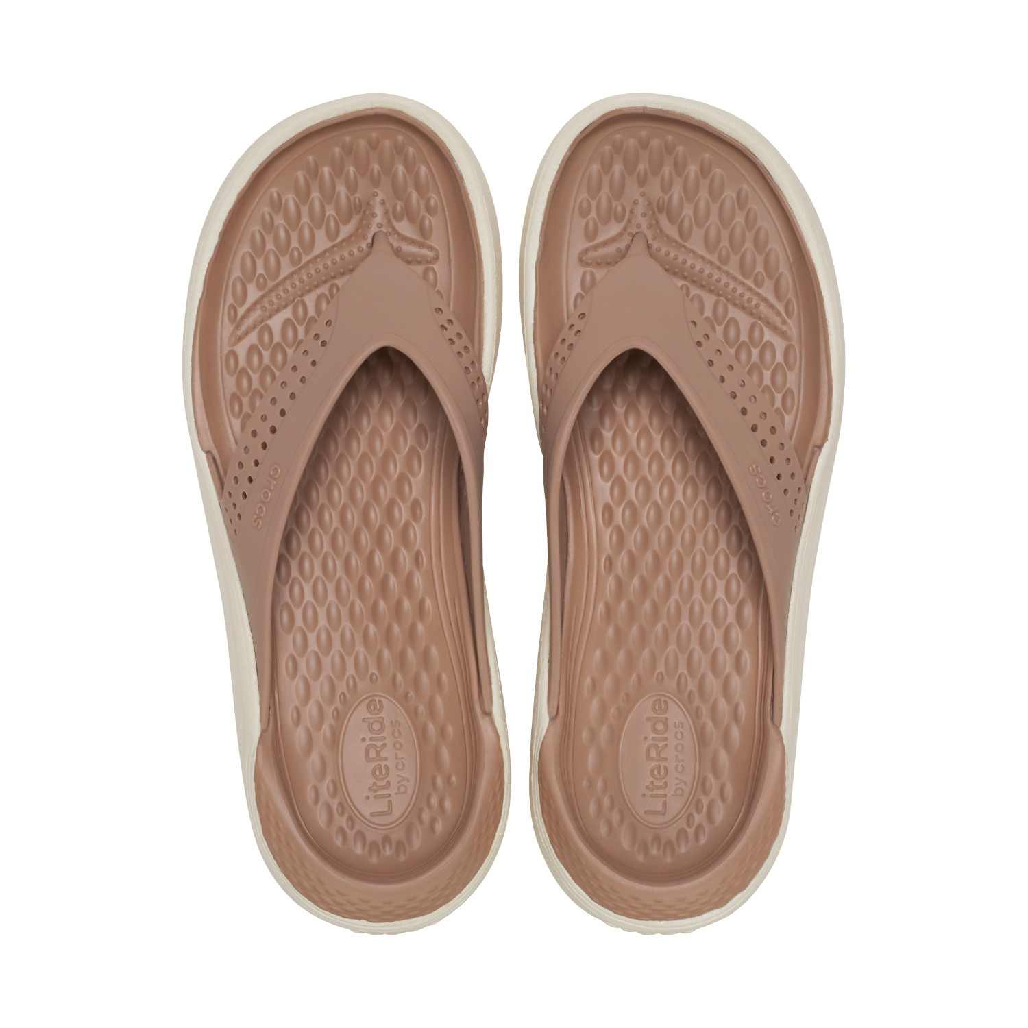LiteRide Flip Flops for Men Brown Comfort