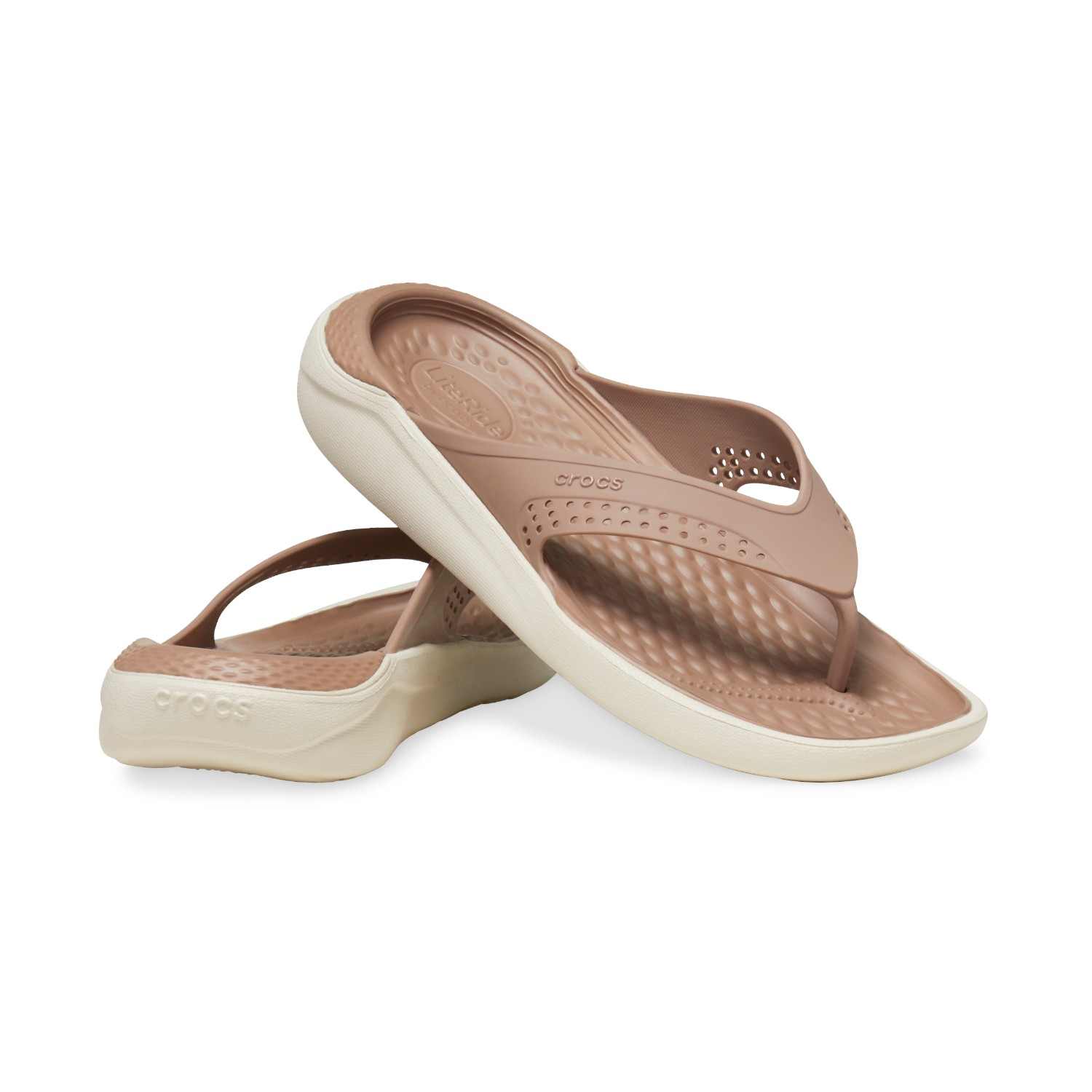 LiteRide Flip Flops for Men Brown Comfort