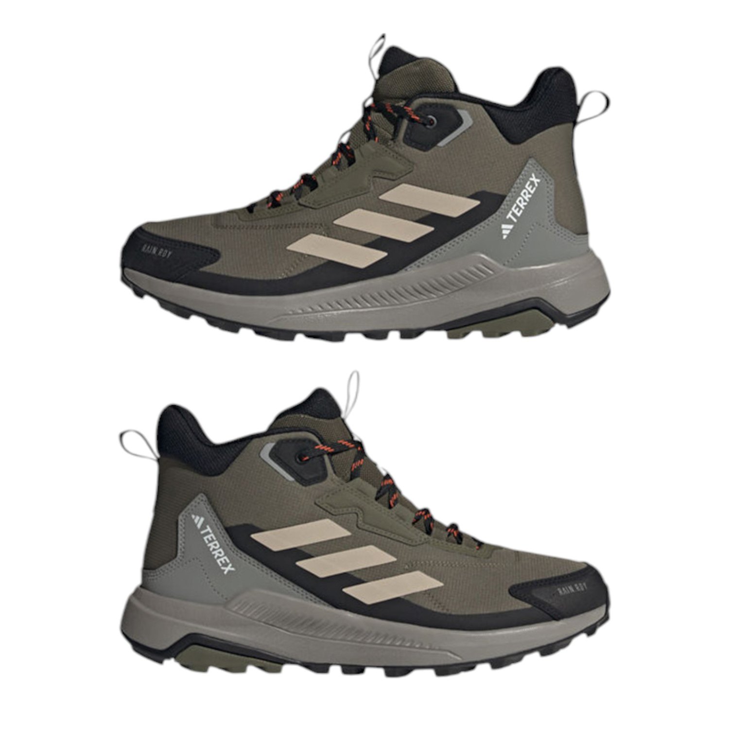 Men Terrex Anylander Mid Rain.Rdy Hiking Shoes Olive Green