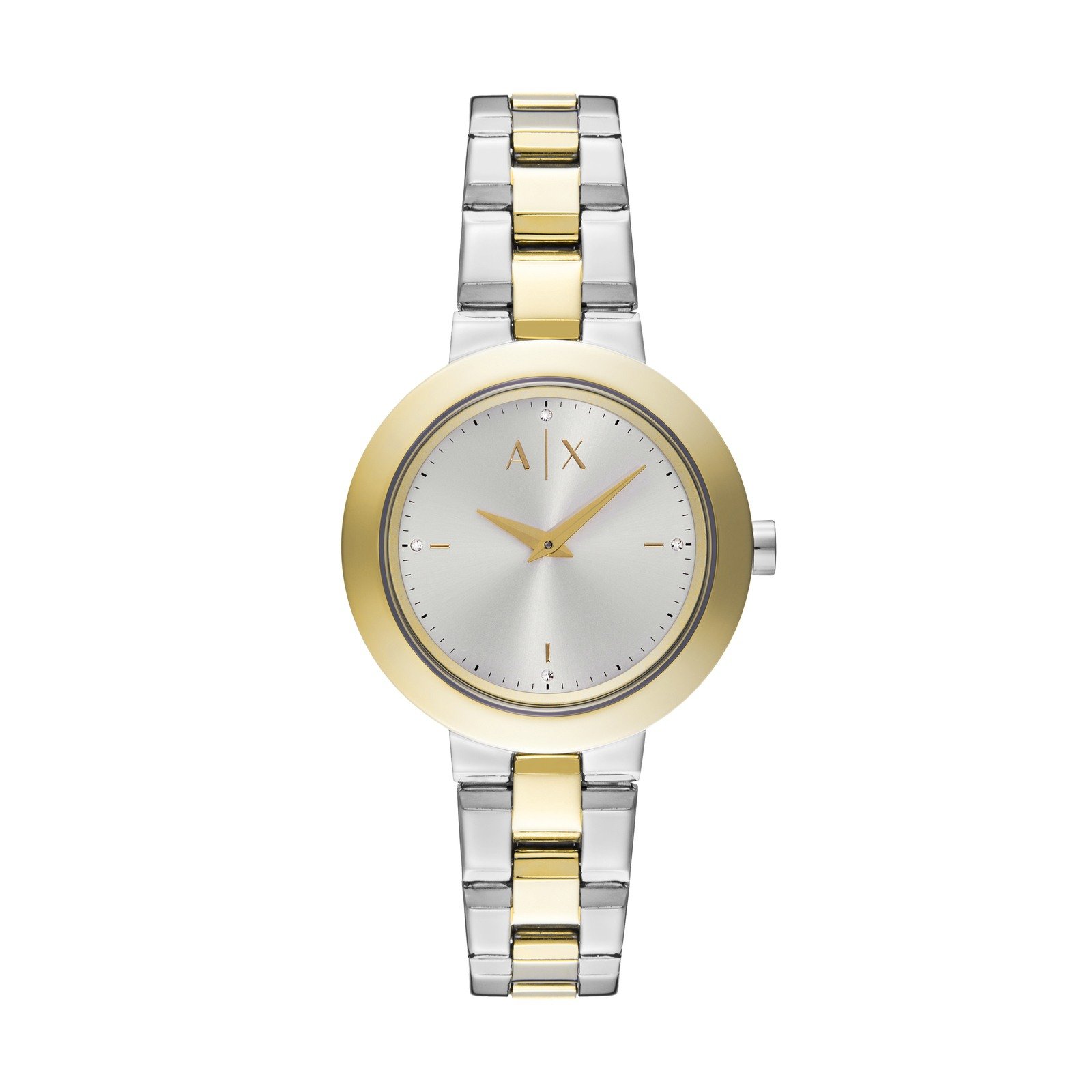 Women Quartz Silver Dial Analog Stainless Steel Watch AX5171