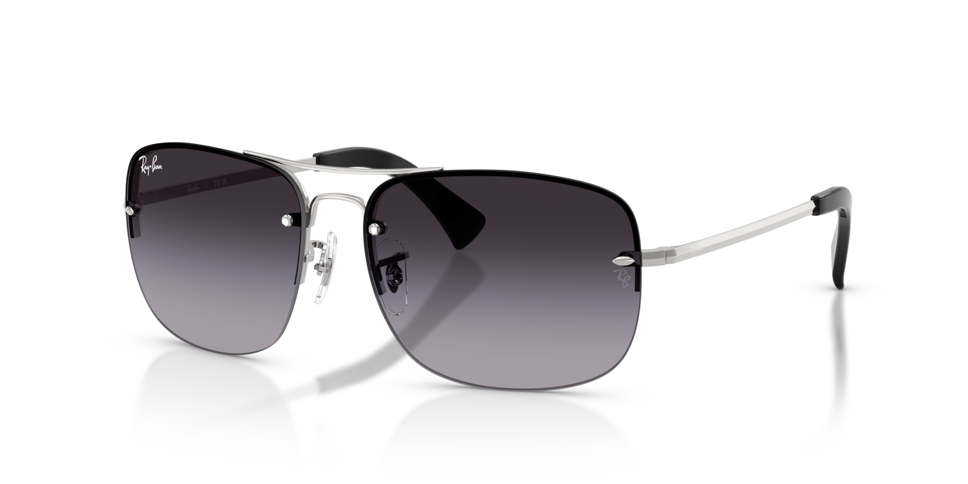 Ray-Ban Silver Metal Unisex Sunglass