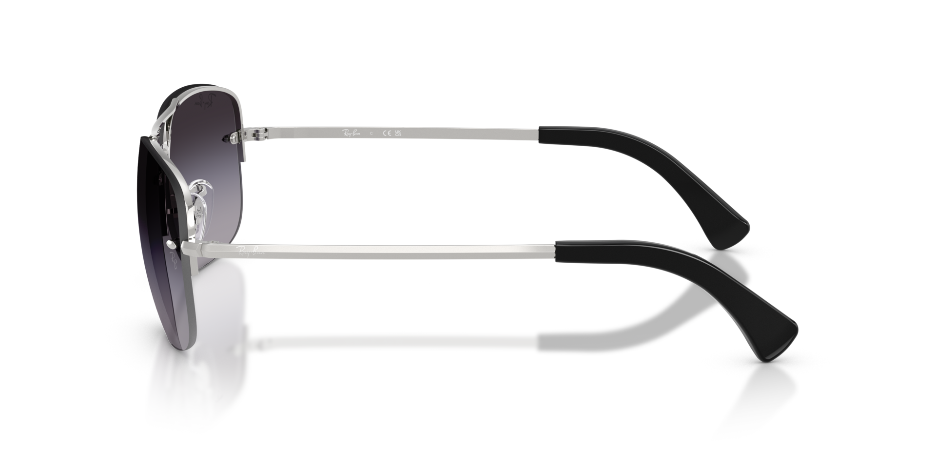 Ray-Ban Silver Metal Unisex Sunglass