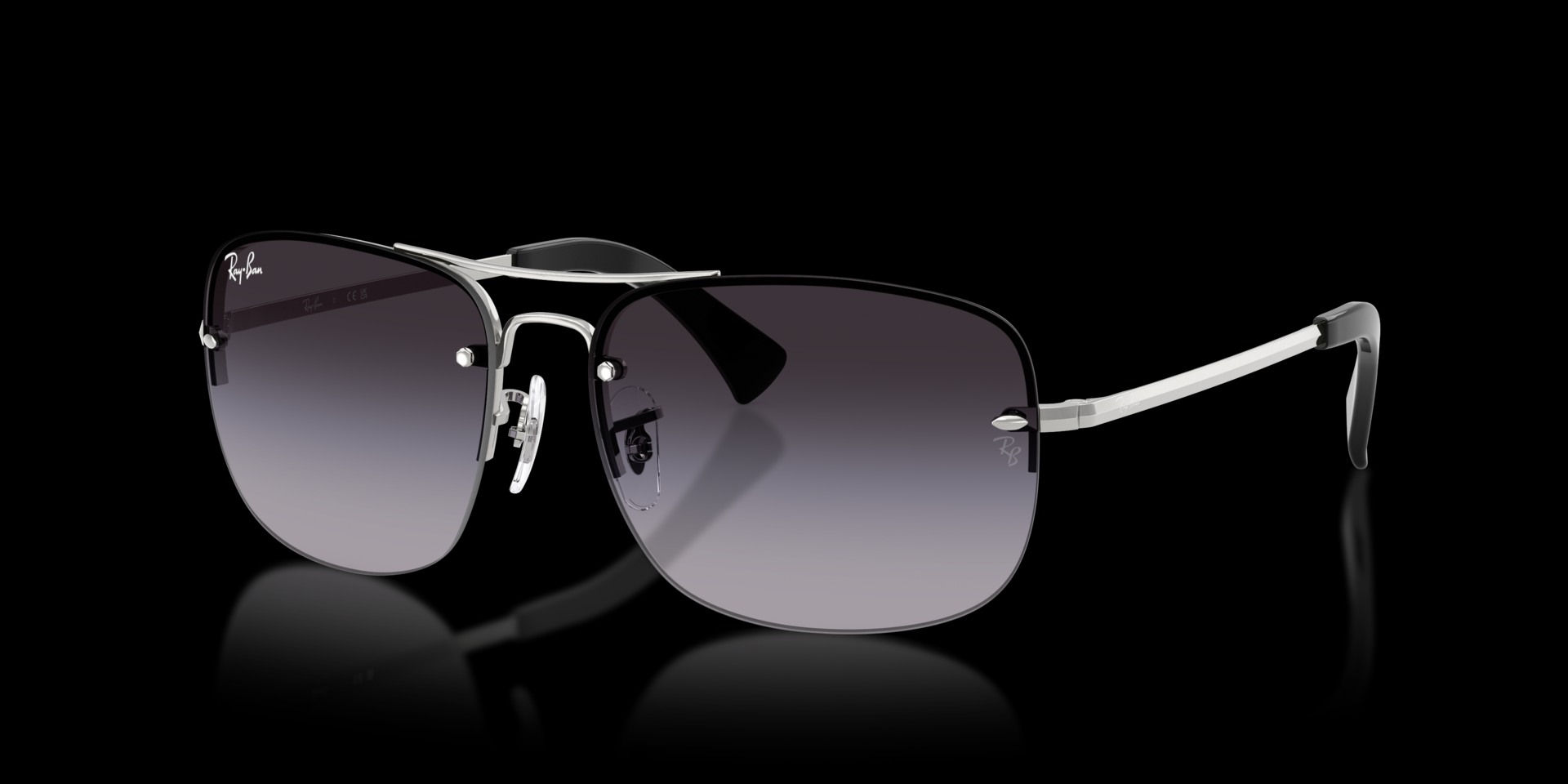 Ray-Ban Silver Metal Unisex Sunglass