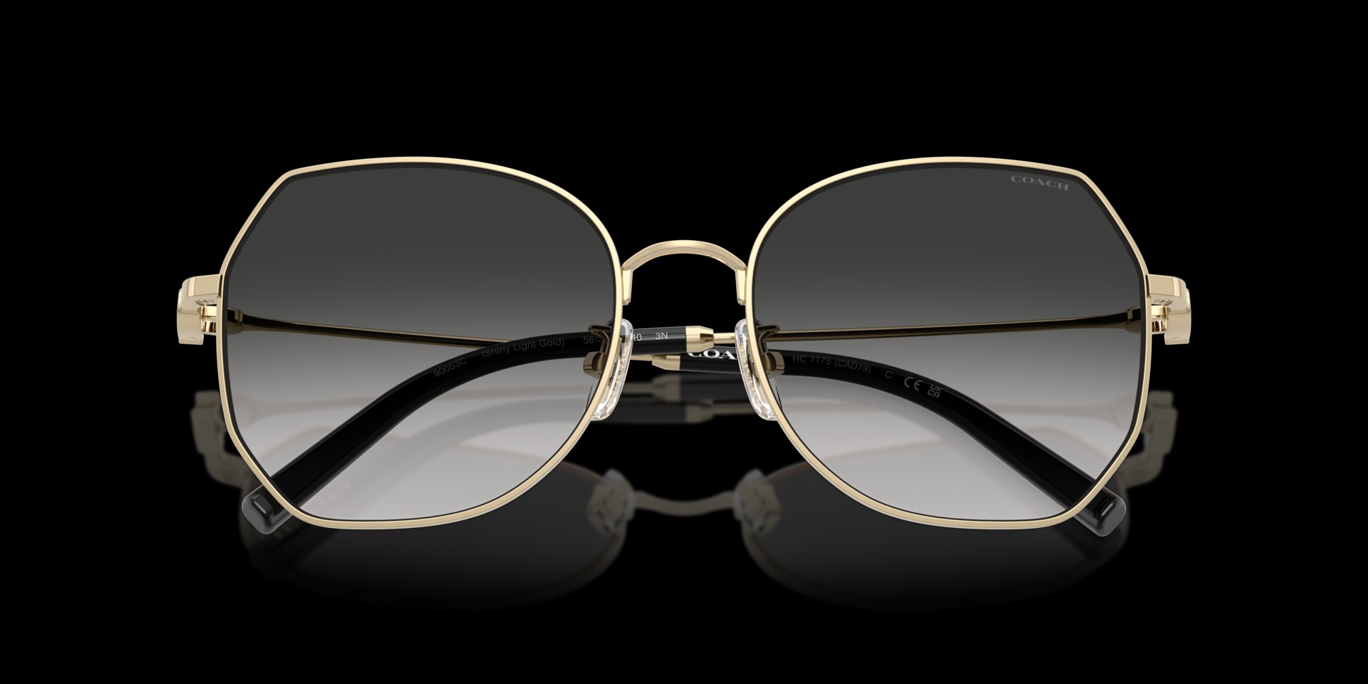 Coach Gold Metal Women Sunglass