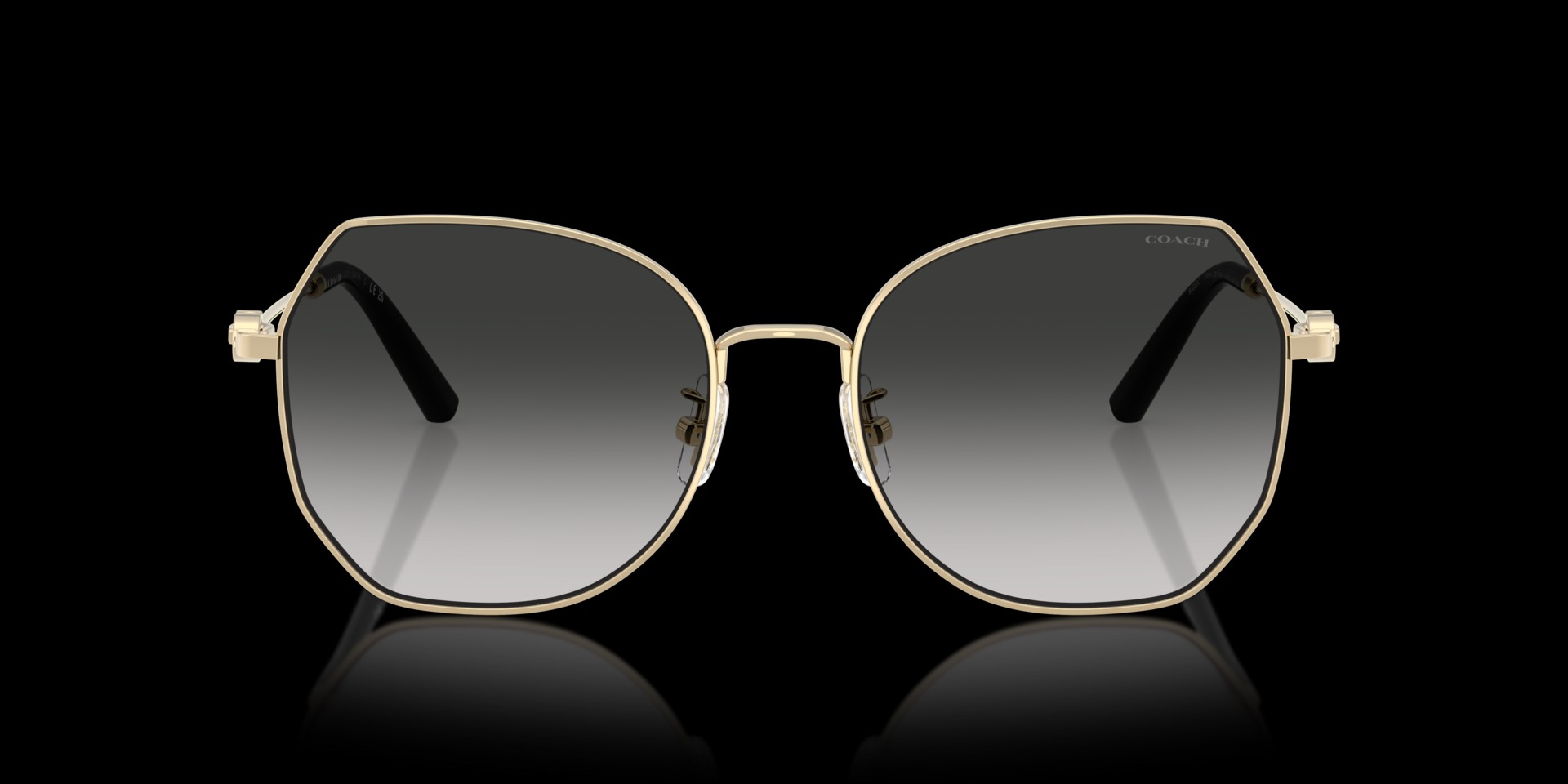 Coach Gold Metal Women Sunglass