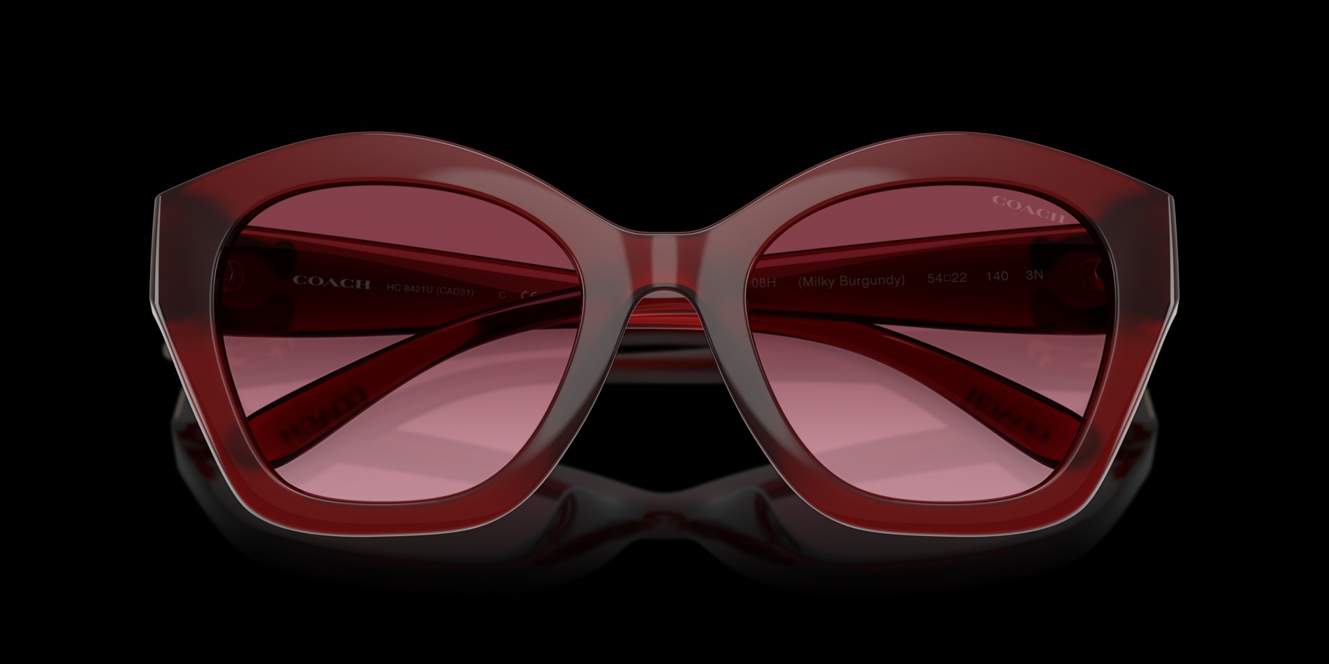Coach Purple/Reddish Injected Women Sunglass