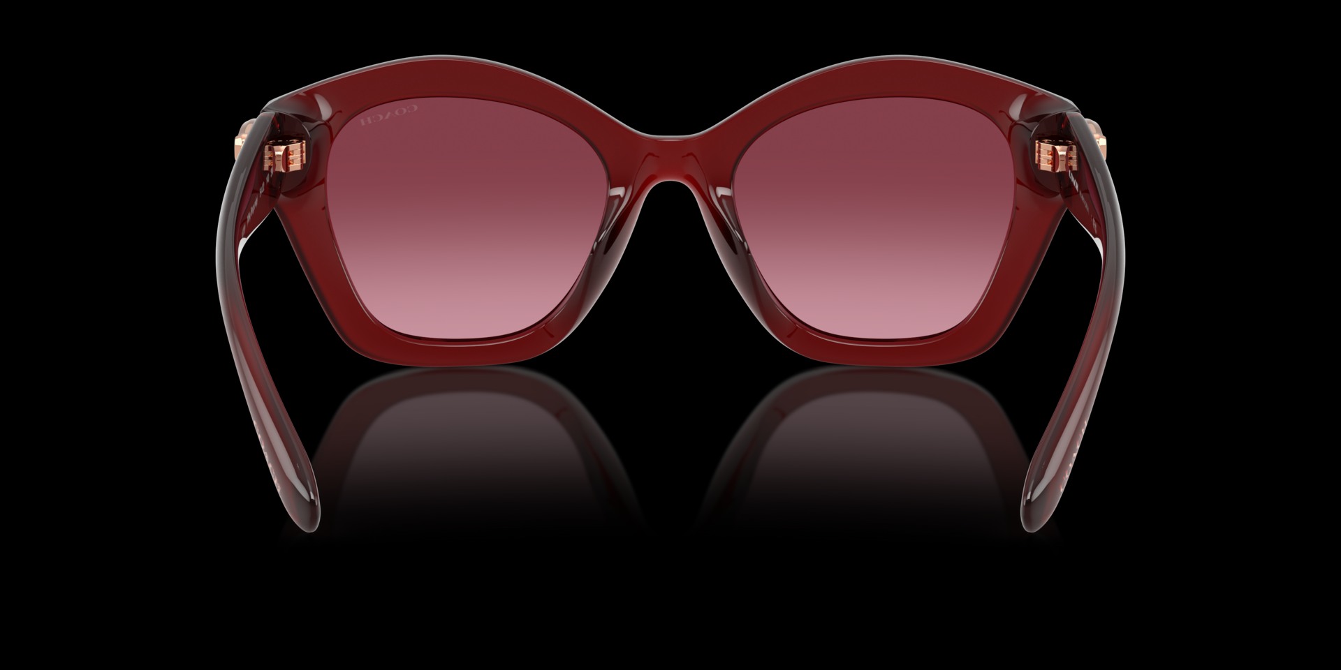 Coach Purple/Reddish Injected Women Sunglass