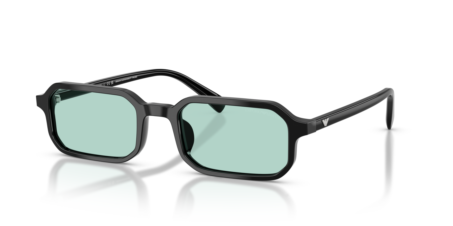 Emporio Armani Black Acetate Man Sunglass