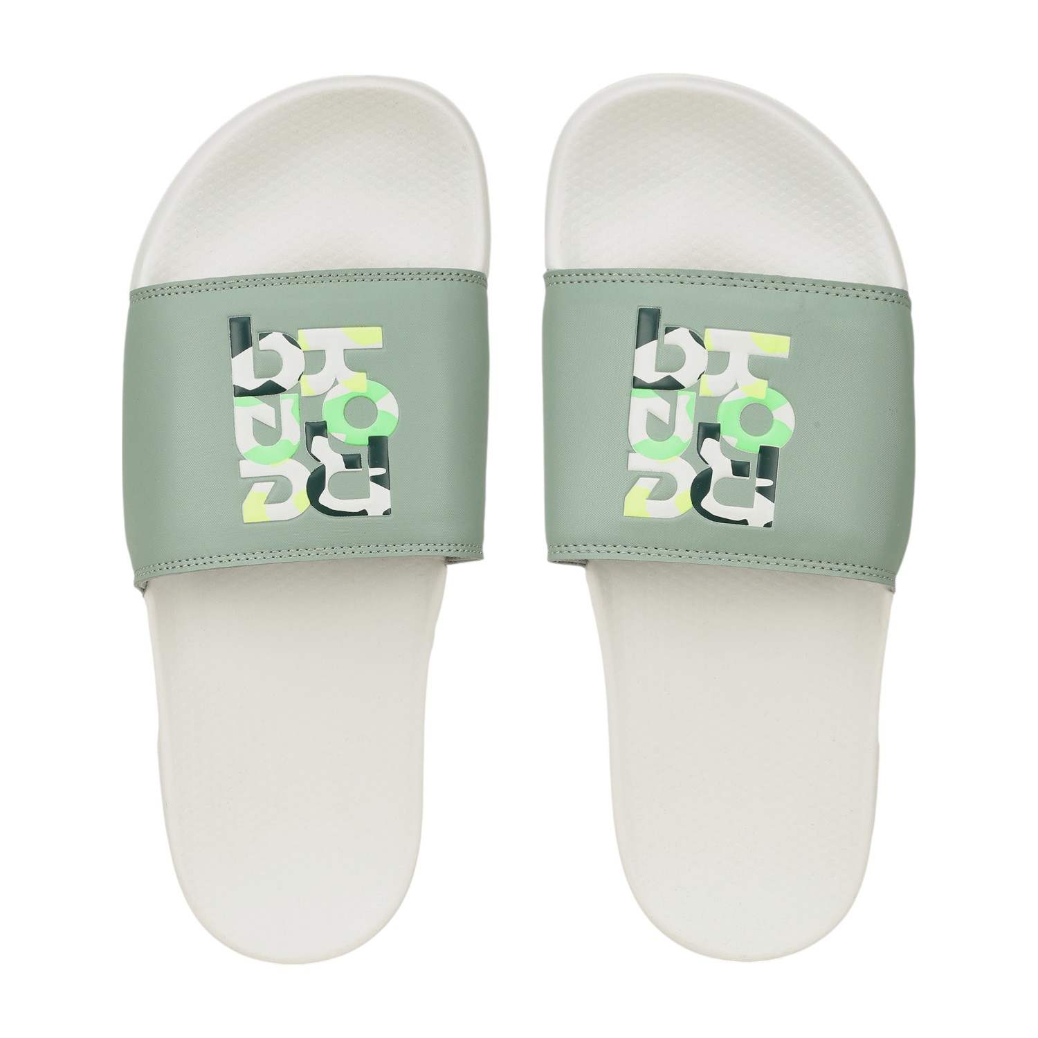 Men Green Slide Ag Flex Slide - Men White Sandals & Slippers