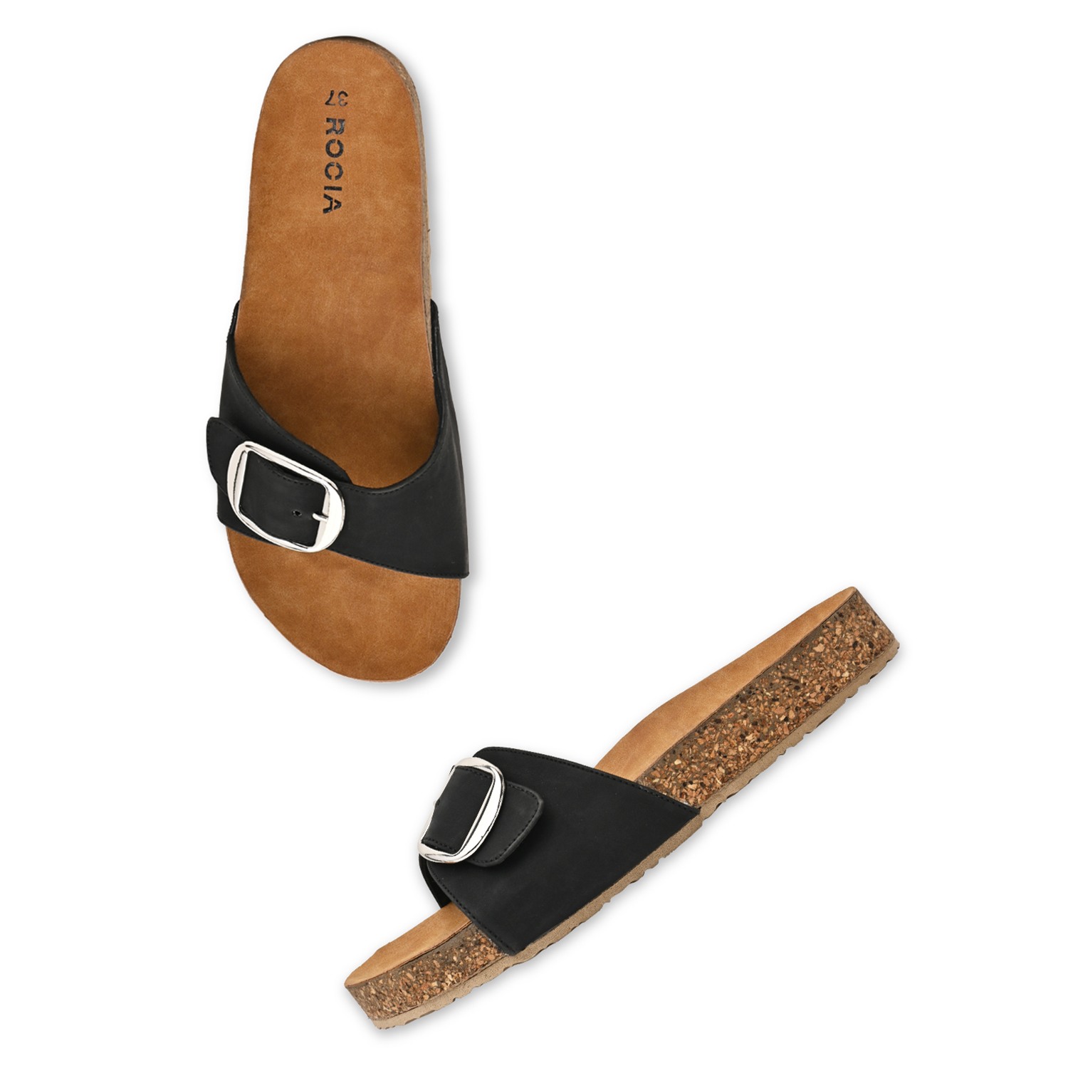Black Women Casual Flat Sliders