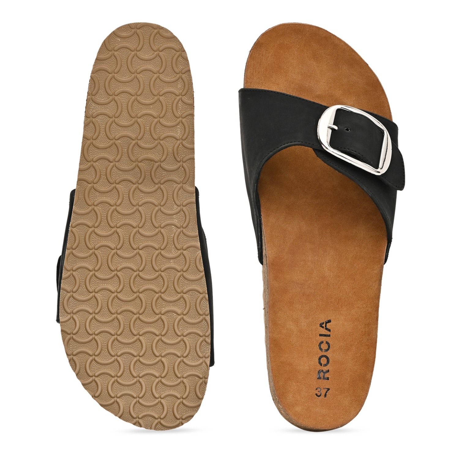 Black Women Casual Flat Sliders