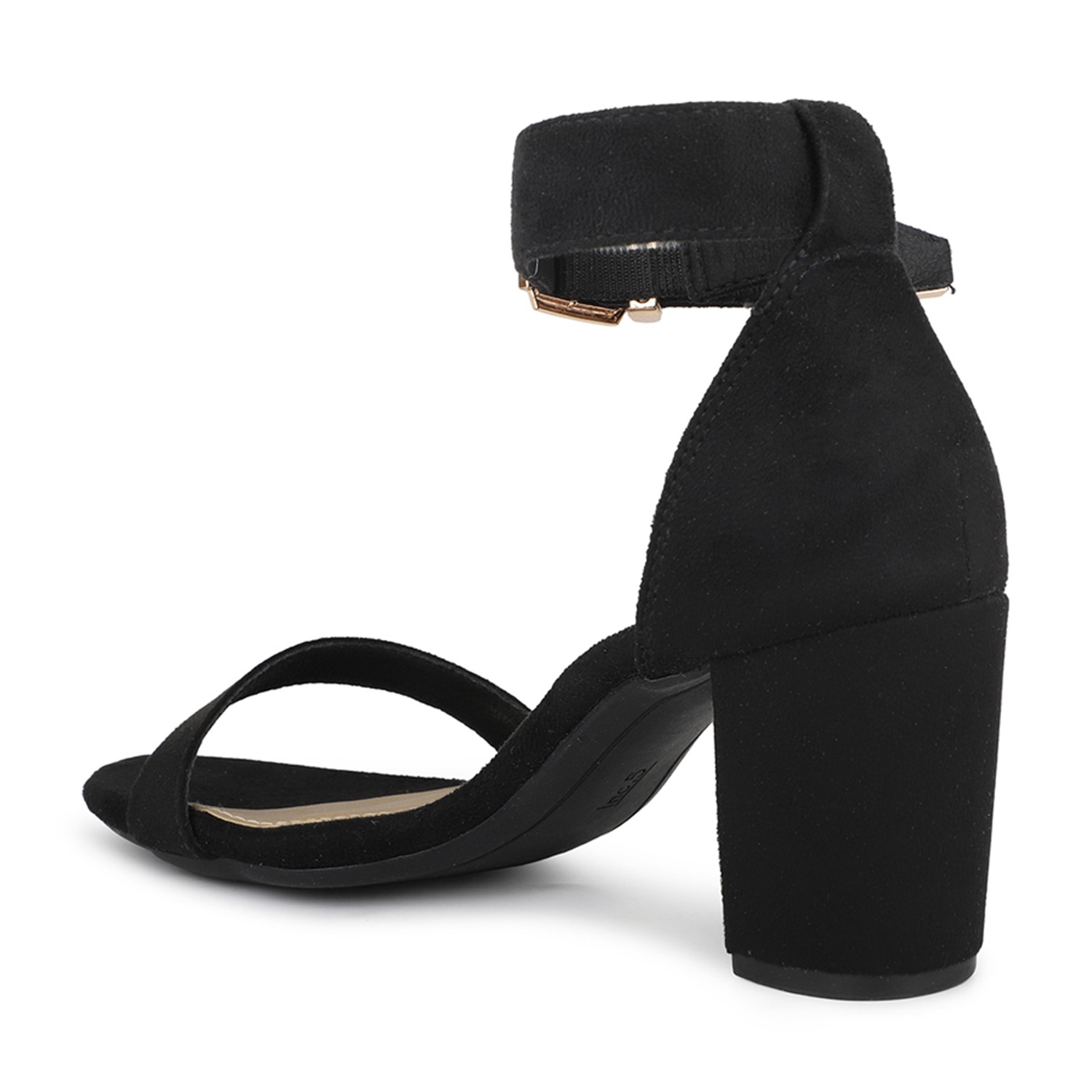 Inc 5 Open Toe Block Heels With Buckles Detail