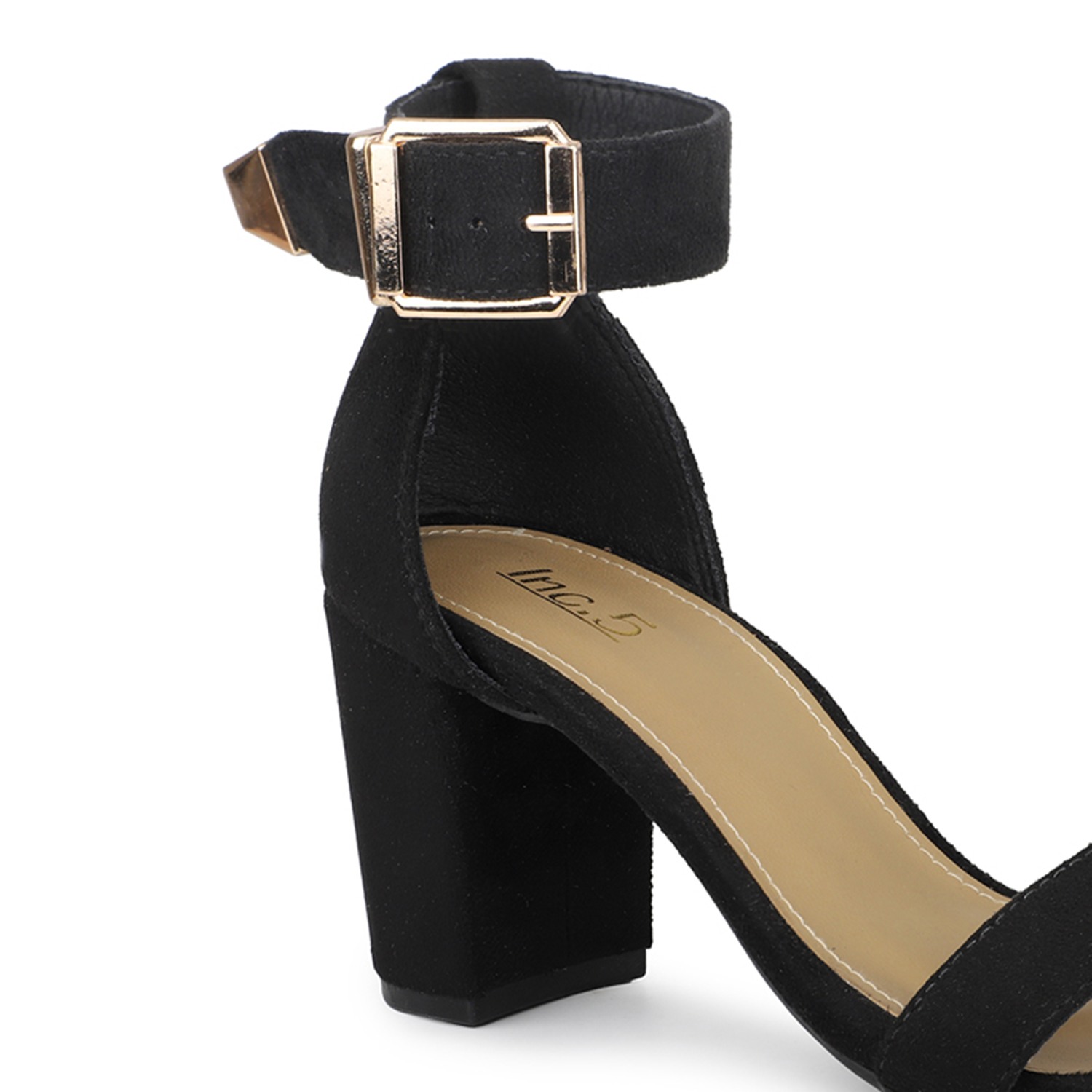 Inc 5 Open Toe Block Heels With Buckles Detail