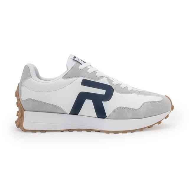 Men’s White Lace-Up Casual Sneakers