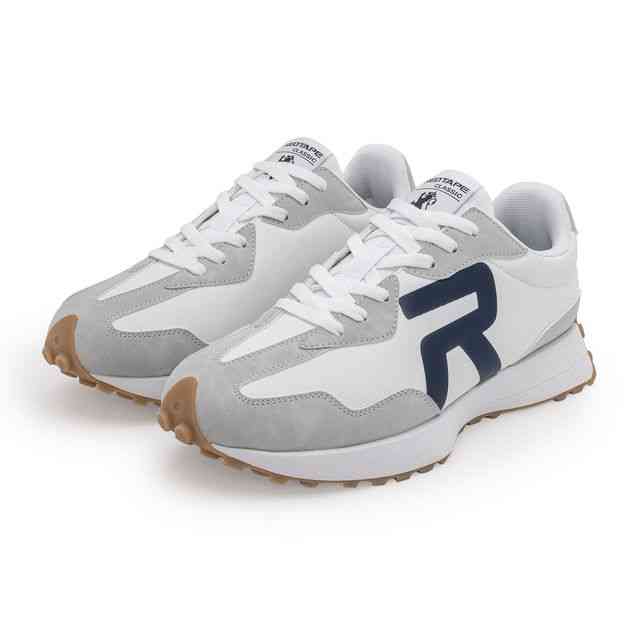 Men’s White Lace-Up Casual Sneakers
