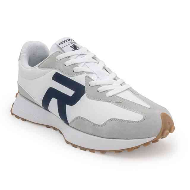 Men’s White Lace-Up Casual Sneakers