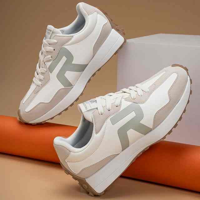 Men’s Grey Lace-Up Casual Sneakers