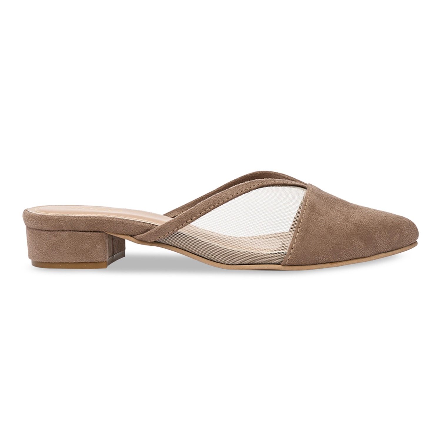 Camel Women Block Heel Mules