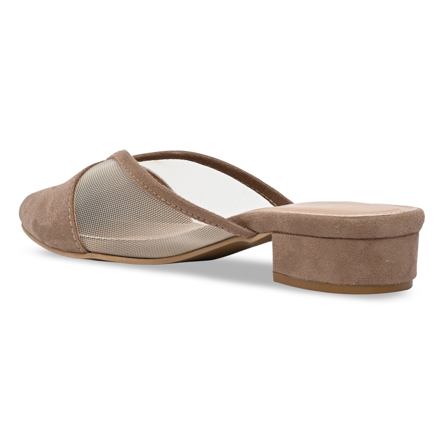 Camel Women Block Heel Mules
