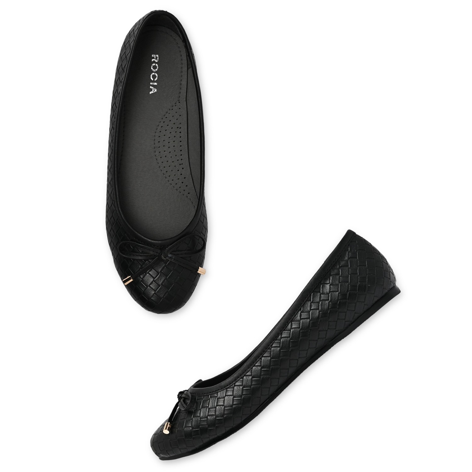 Black Women Woven Ballerinas