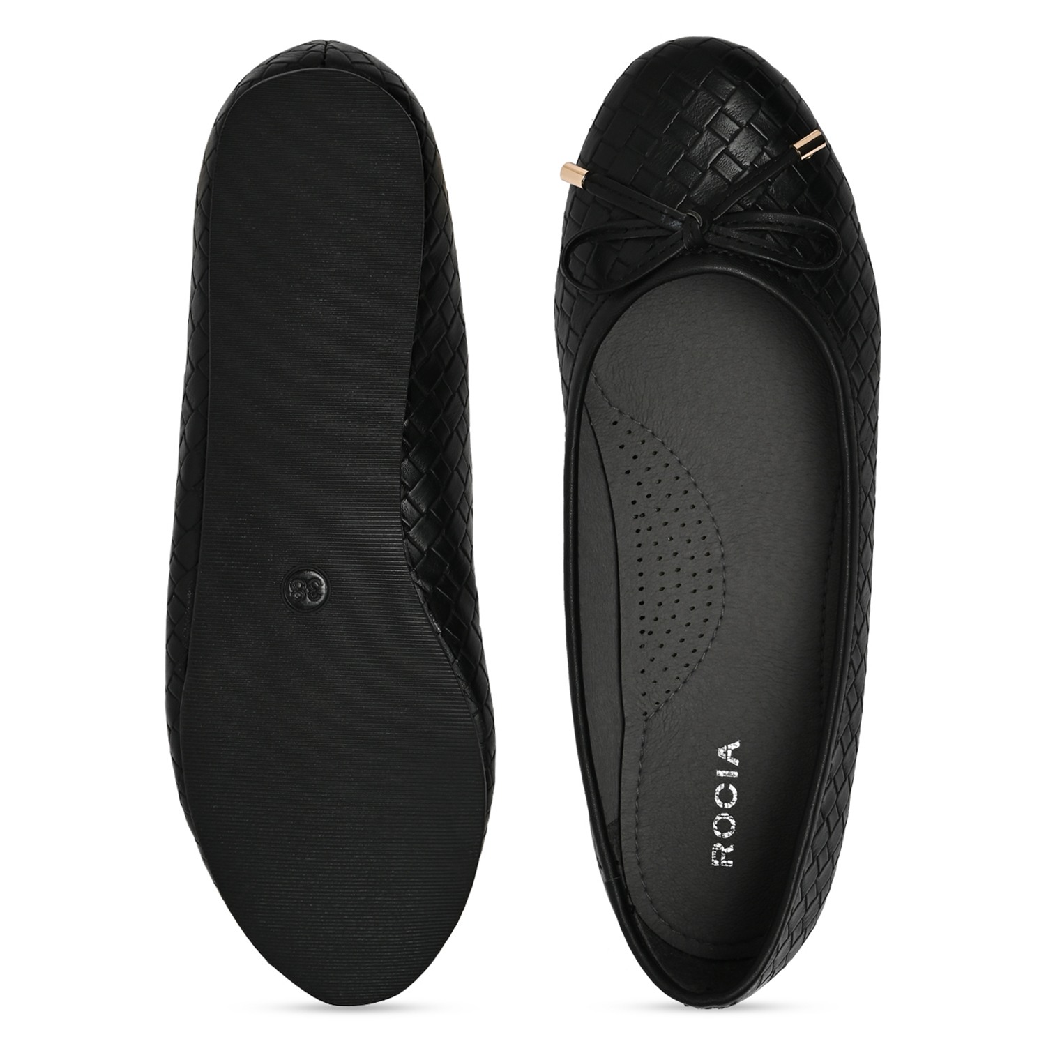 Black Women Woven Ballerinas