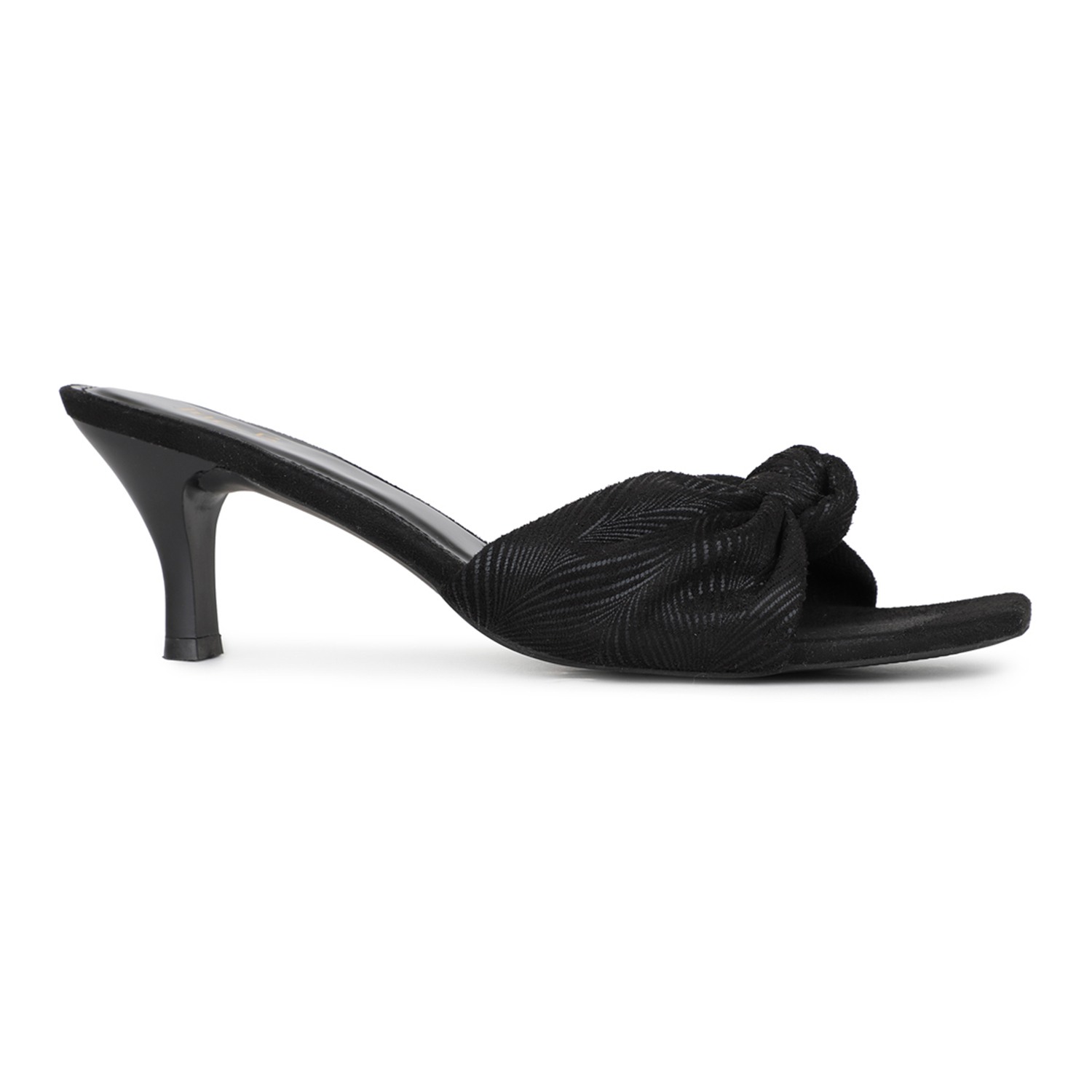Inc.5 Womens Black Party Wear Solid Square Heels