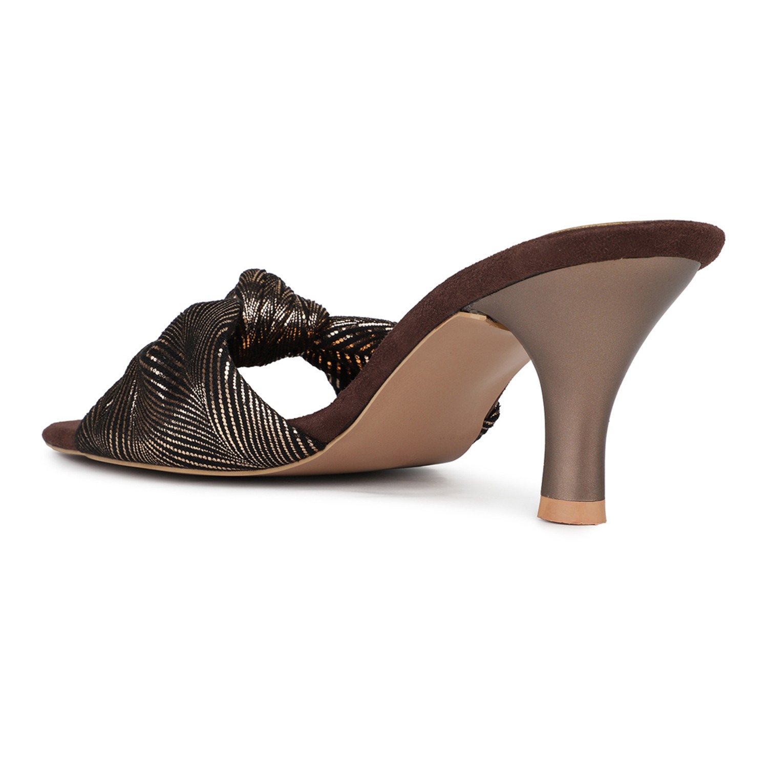 Inc.5 Womens Gold Party Wear Solid Square Heels