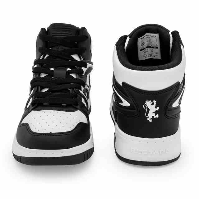 Women Black-White High-Top Casual Sneakers