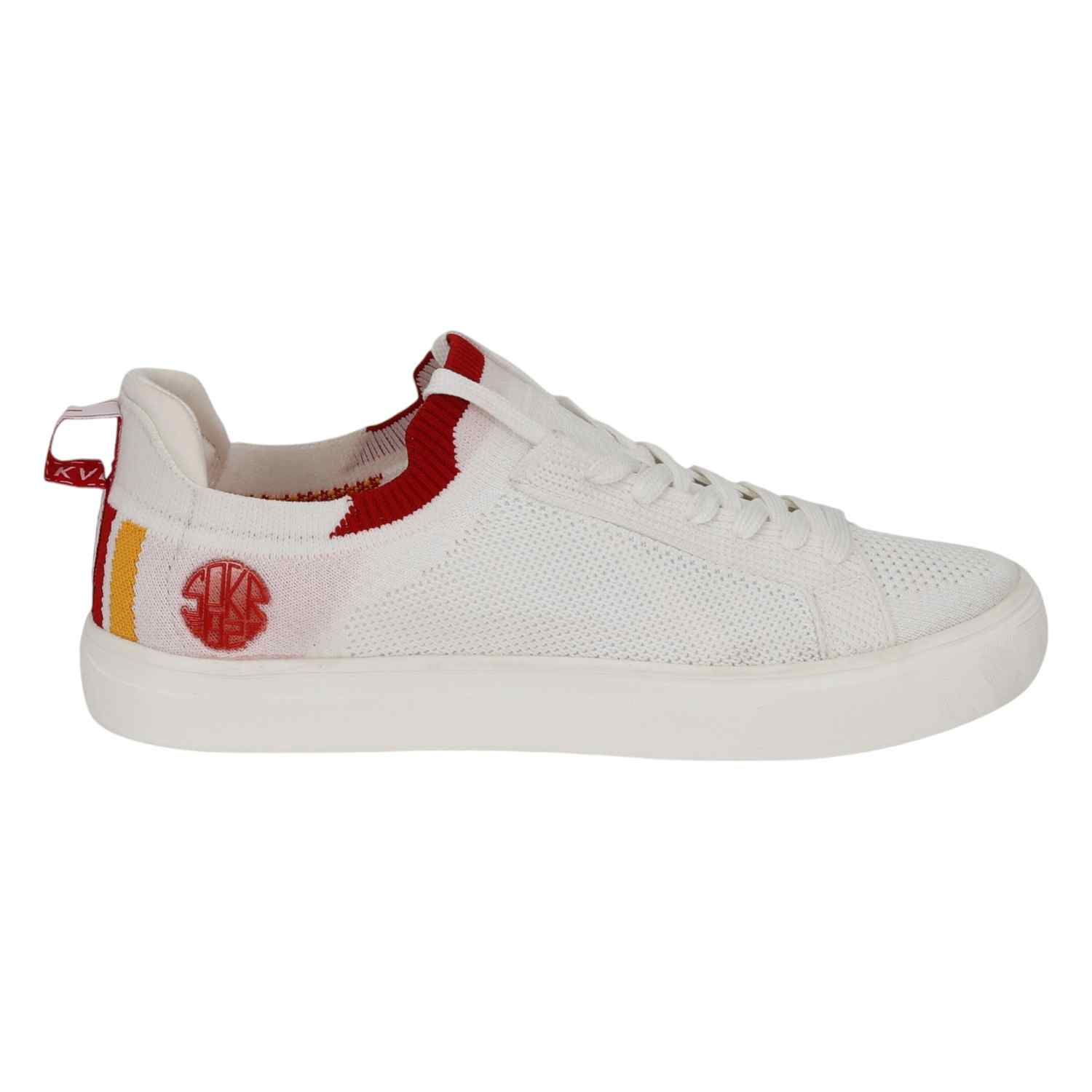 LAGO MEN WHITE-RED COMFORT KNITTED SNEAKER