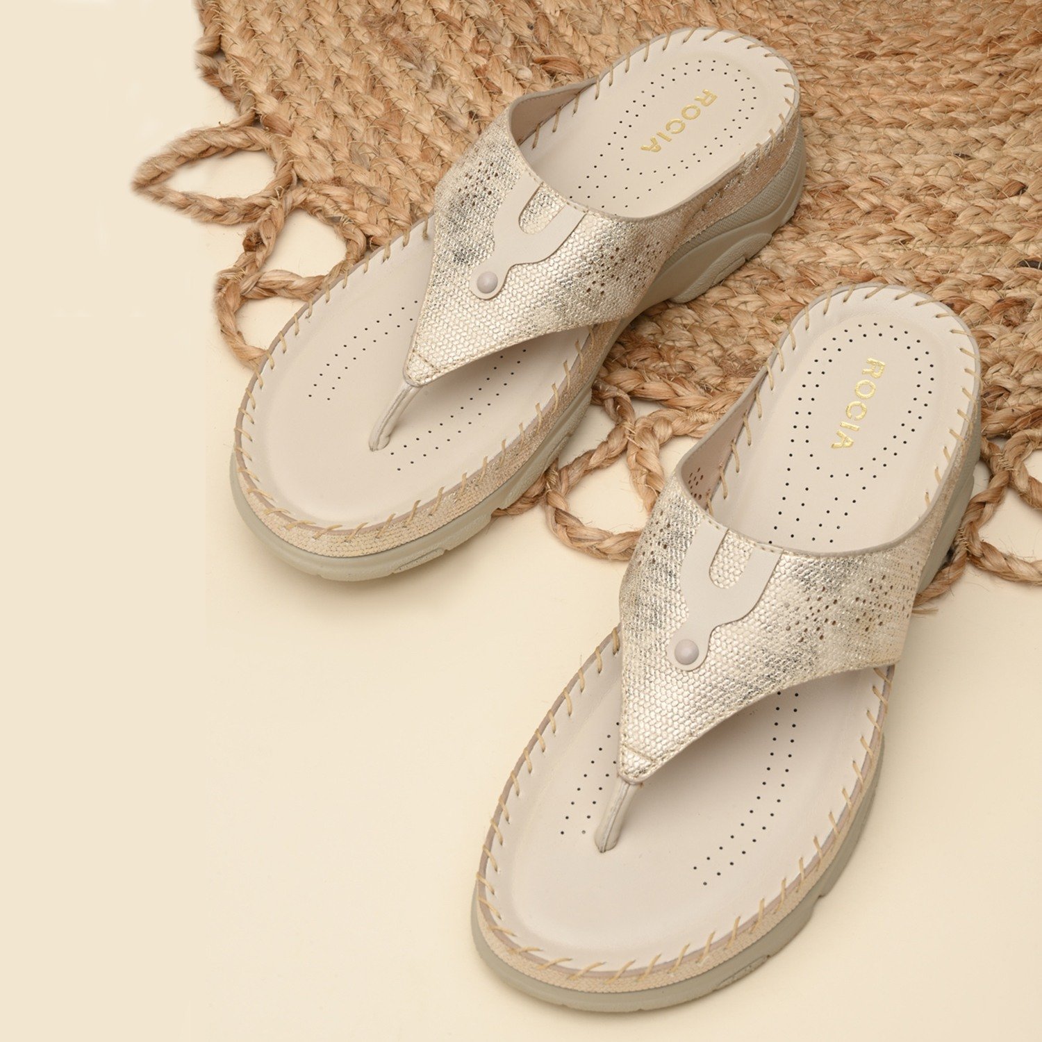 Beige Women Casual Smart Wedges
