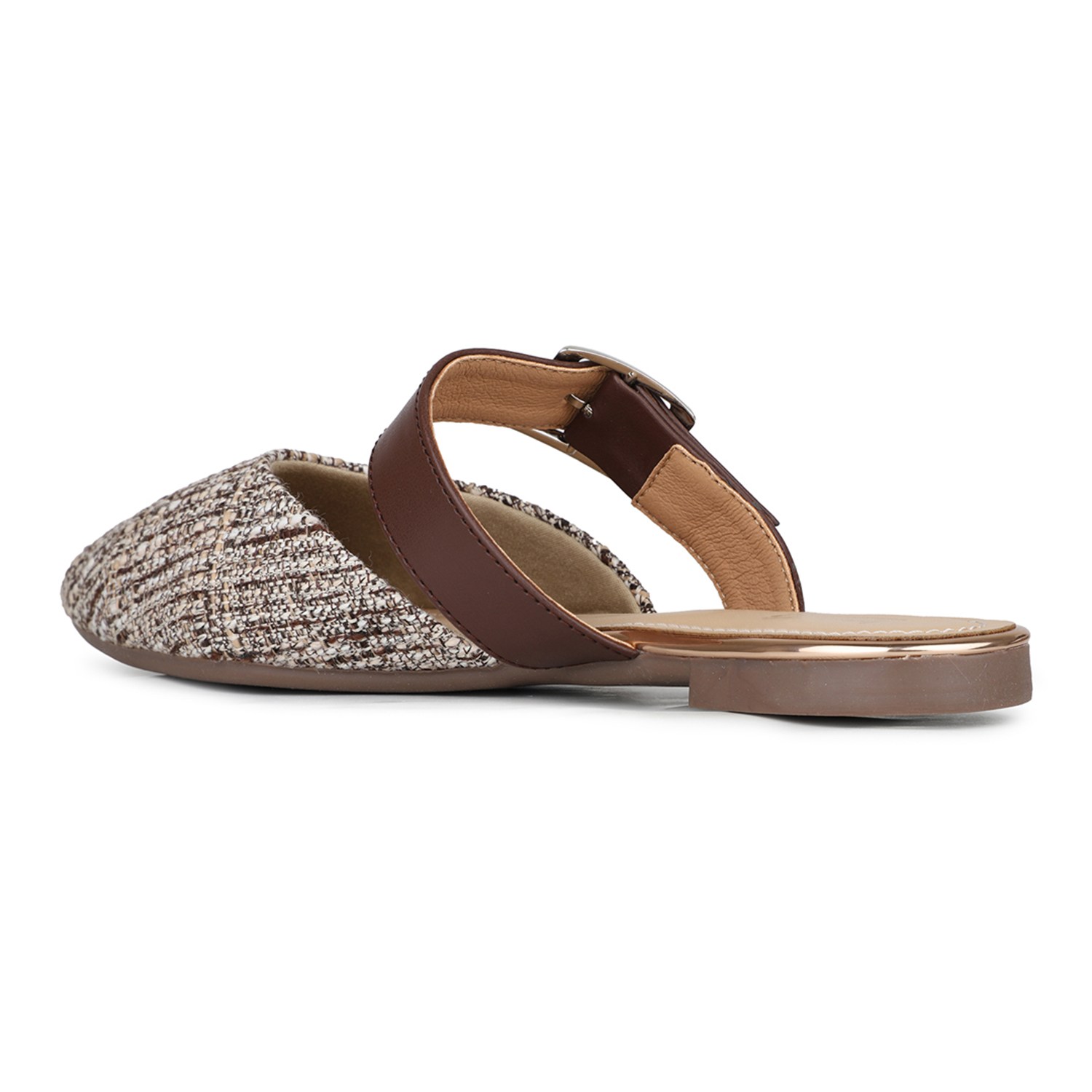 Inc.5 Womens Brown Casual Solid Slip-On Flat Mules