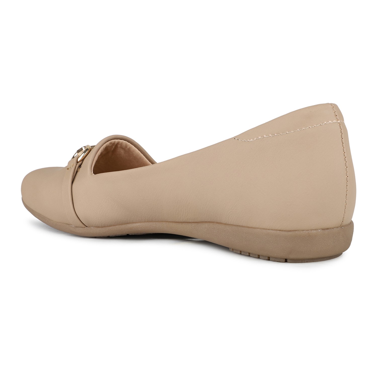 Inc.5 Women Beige Casual Solid Round Loafers