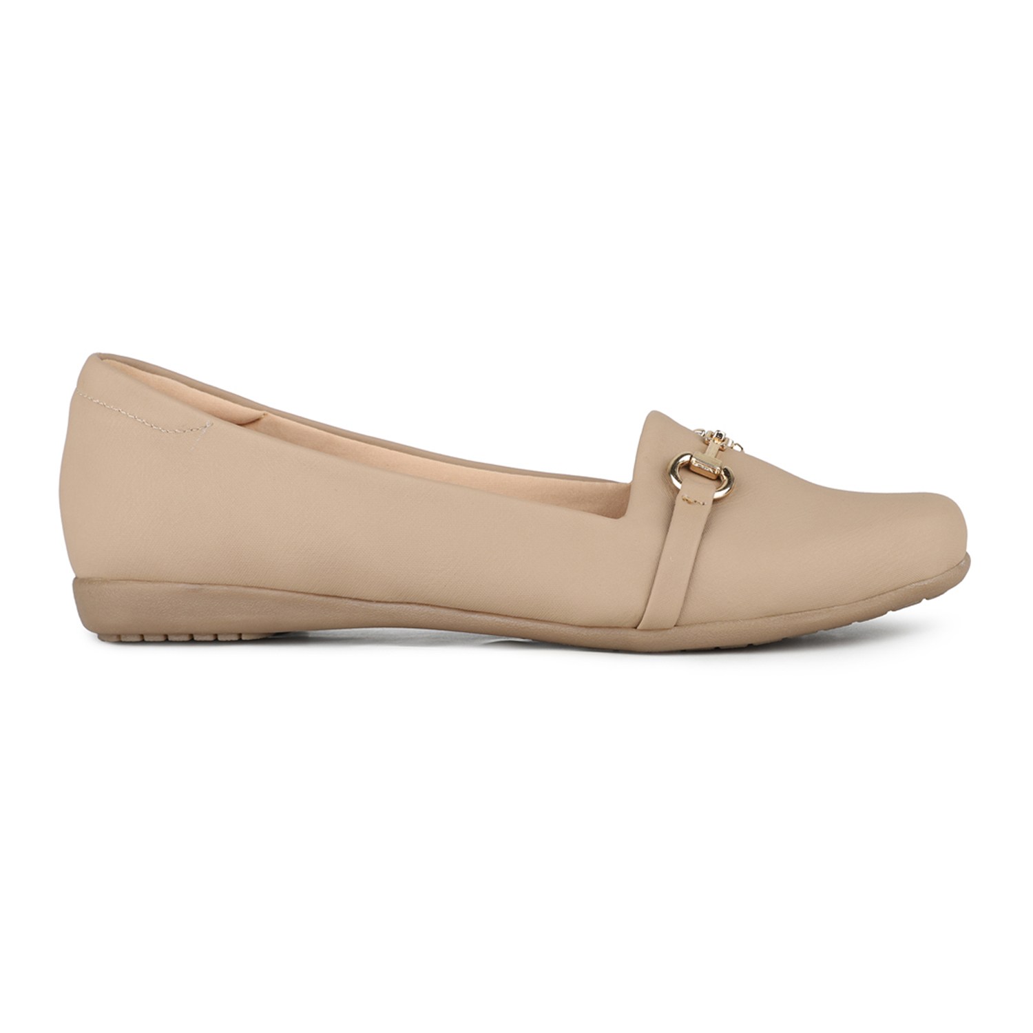 Inc.5 Women Beige Casual Solid Round Loafers