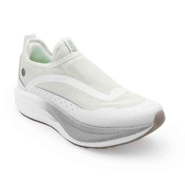 Men White Slip-On Sports Shoes with Cushioned Sole