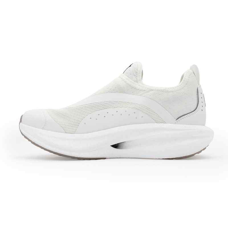 Men White Slip-On Sports Shoes with Cushioned Sole