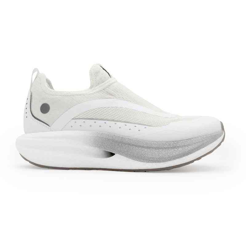Men White Slip-On Sports Shoes with Cushioned Sole