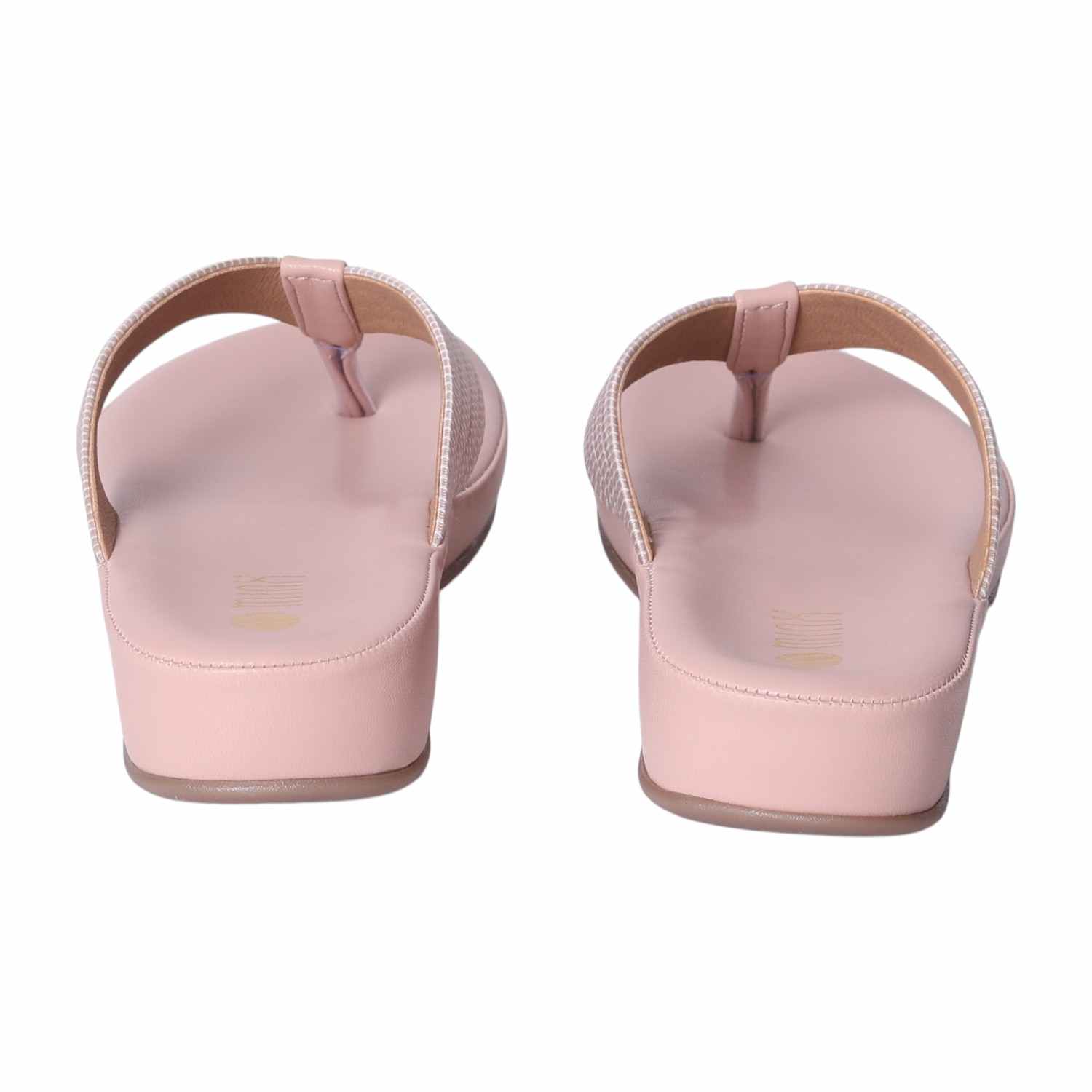 Women Peach Wedge Toe-Ring Sandals