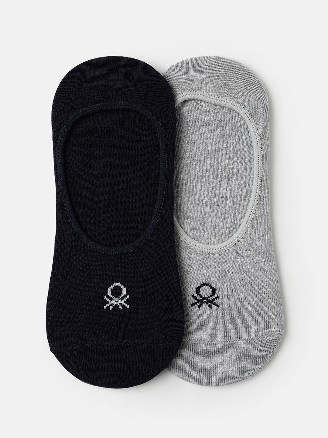 United Colors of Benetton Solid Pack of 2 Invisible Liner Socks