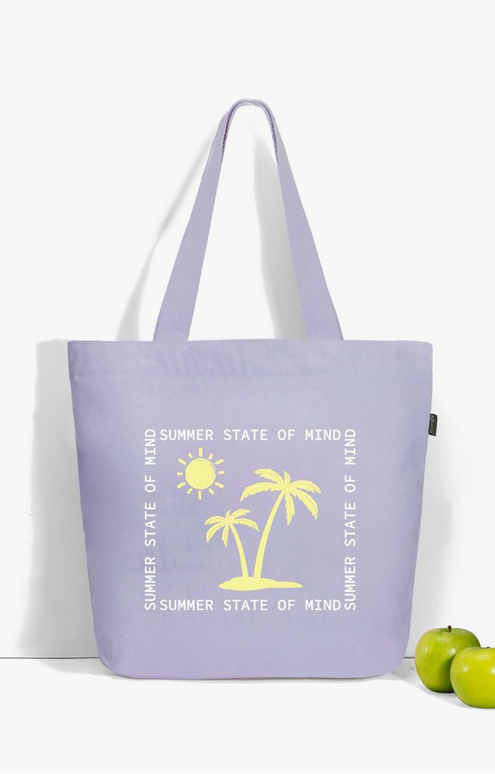 Large Zipper Tote Bag - Sunny Side