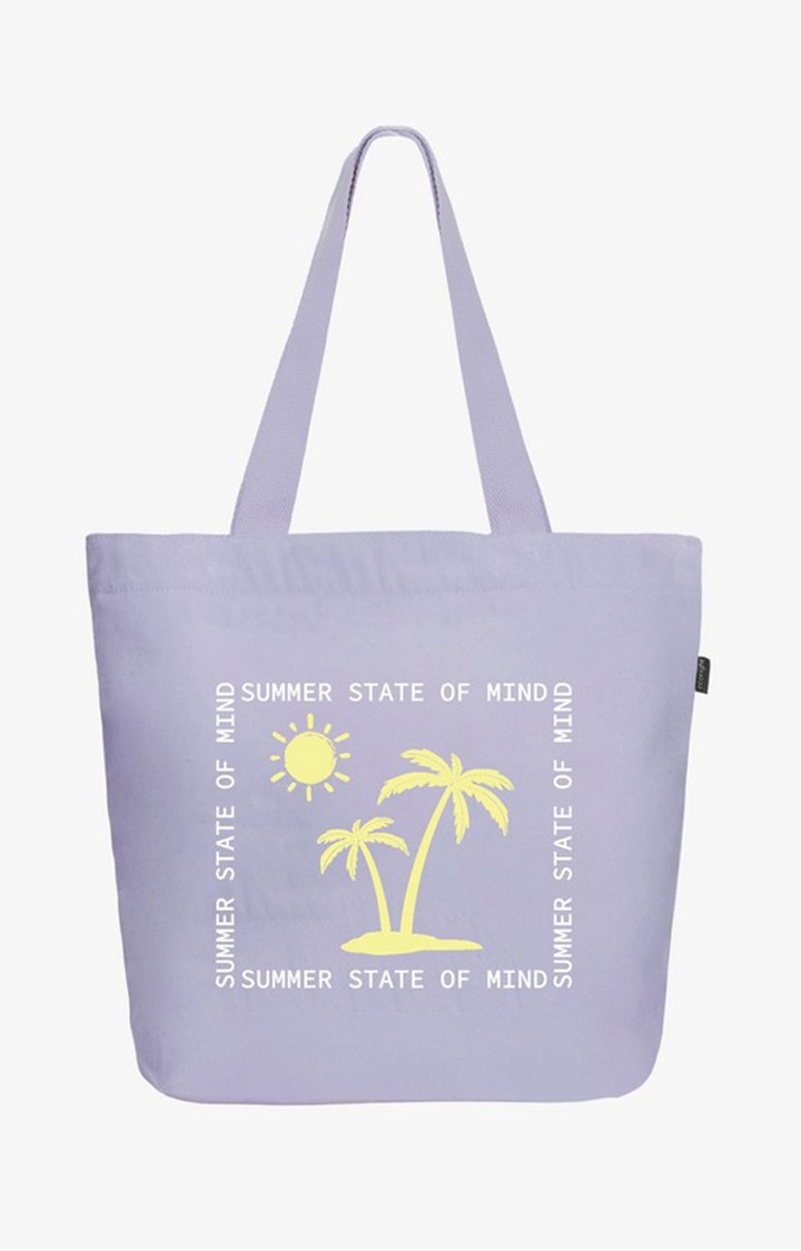 Large Zipper Tote Bag - Sunny Side