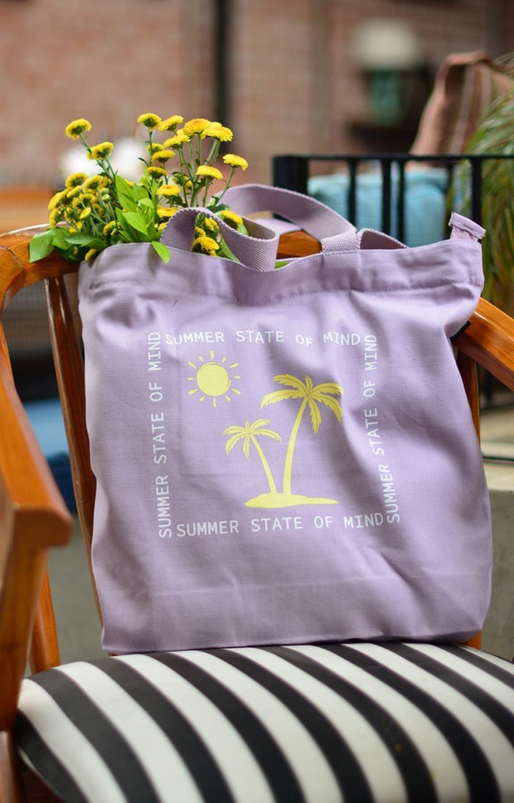 Large Zipper Tote Bag - Sunny Side