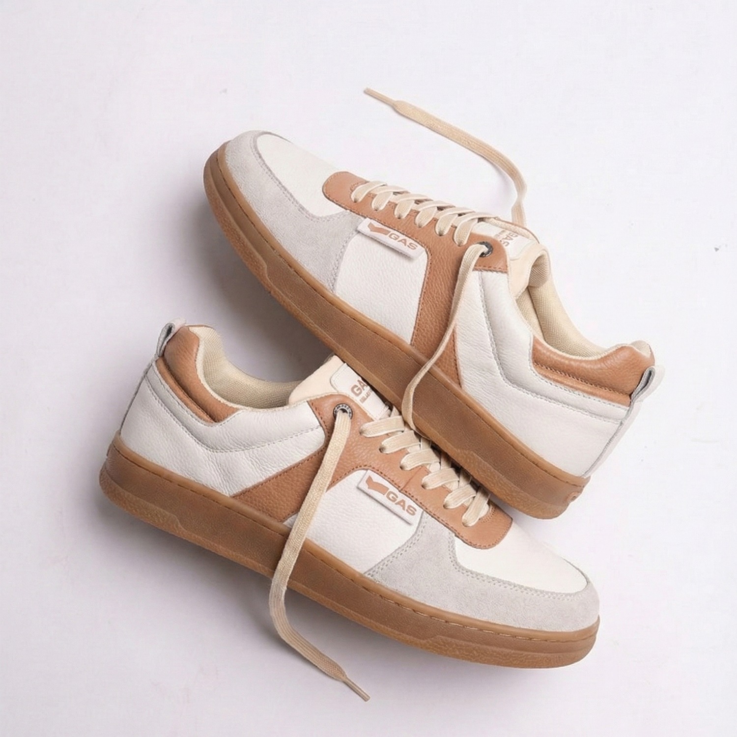 Men Cristallo White Beige Sneaker