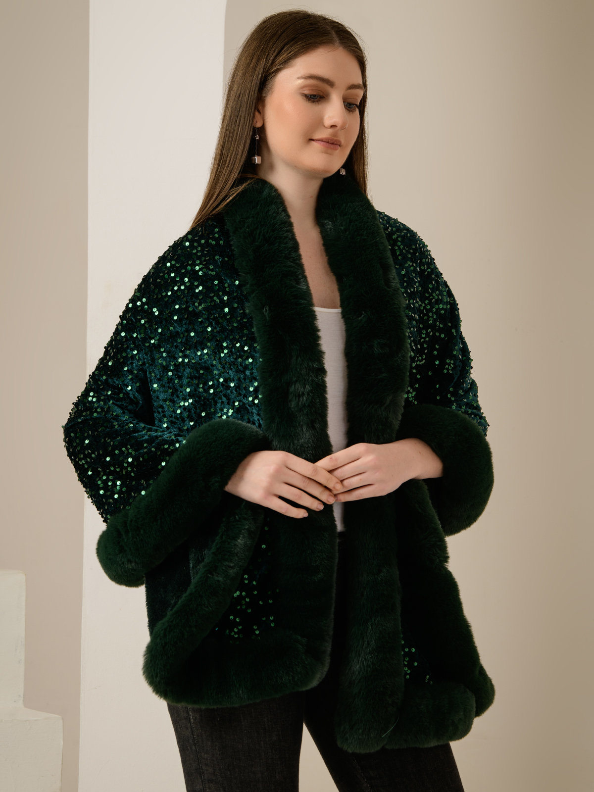 ALBION SMART GREEN LADIES WINTER CAPE