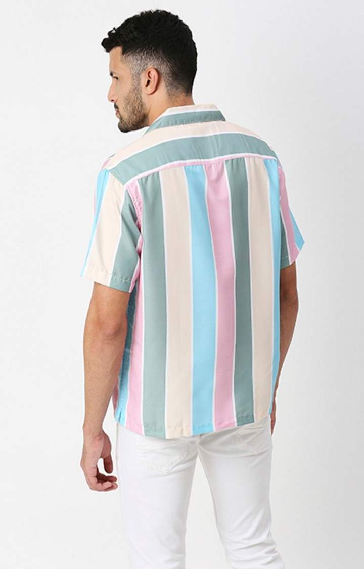 Men Multicolor Striped Casual Shirts
