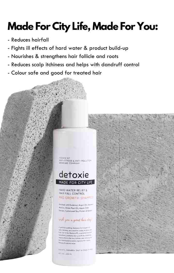 Detoxie - Hard Water Relief & Hair Fall Control Pro Growth Shampoo - 200ml
