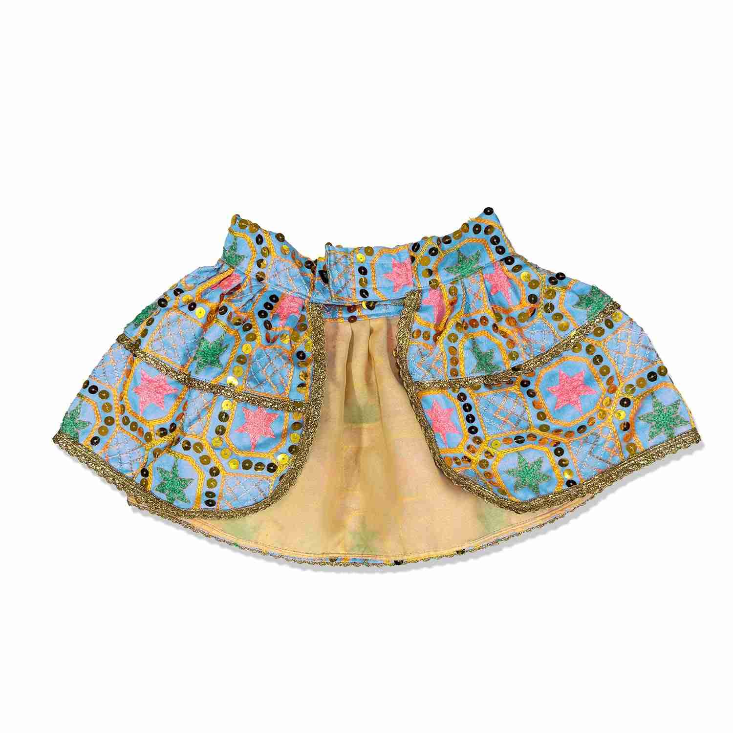 PawsIndia Traditional Desi Diva Lehenga Choli Set For Cat, Sky Blue | Ethnic Festive Wear